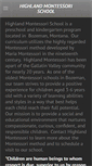 Mobile Screenshot of highlandmontessorischool.com