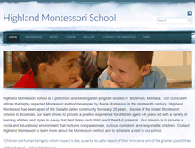 Tablet Screenshot of highlandmontessorischool.com